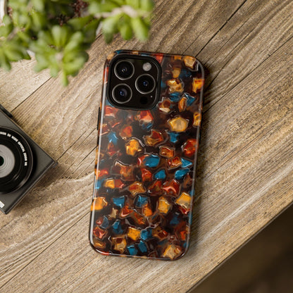 Phone Case - Amber Tortoiseshell Mosaic Protective Cover