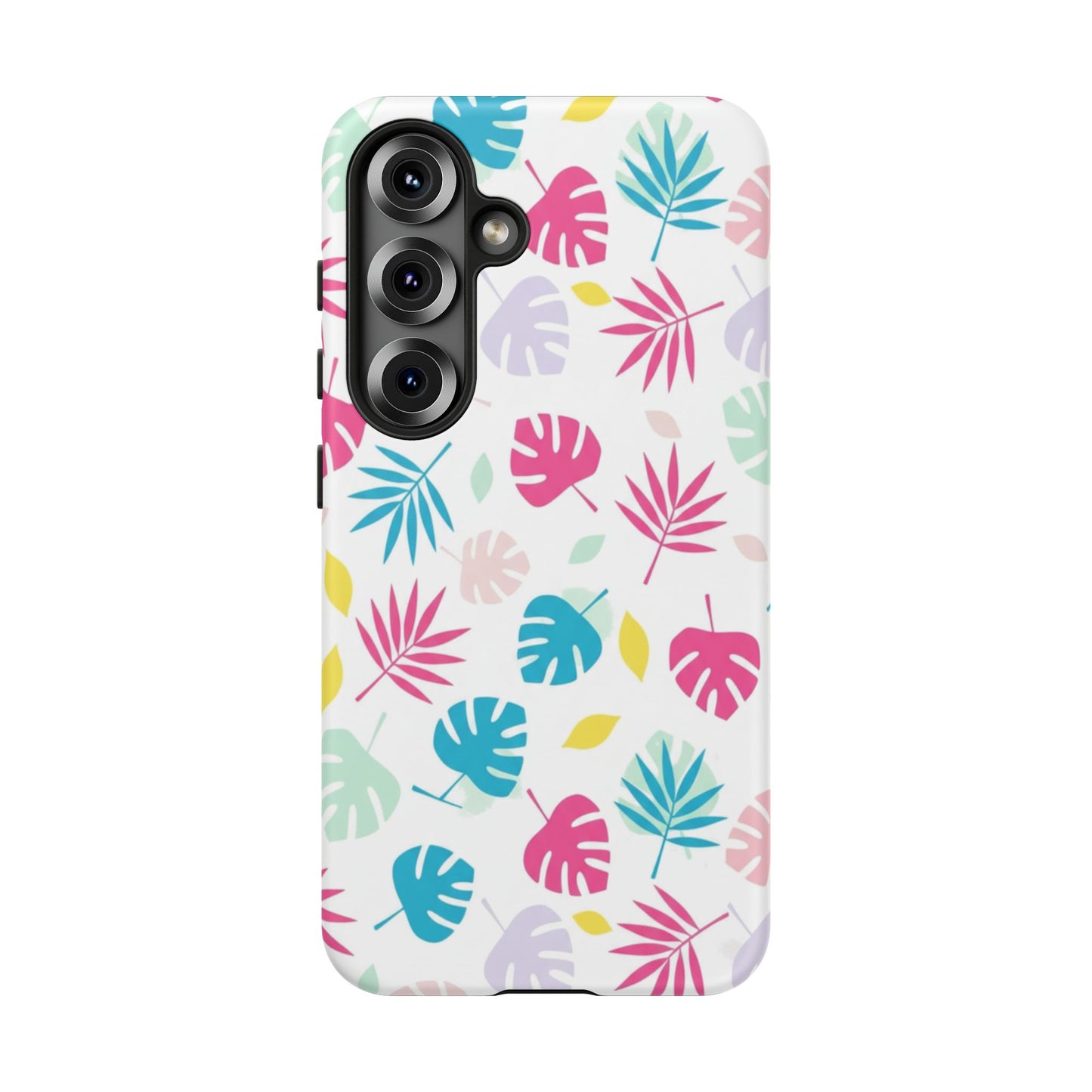 Tropical Leaf Phone Case — Colorful Pastel Monstera & Palm iPhone Case