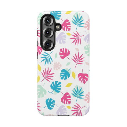 Tropical Leaf Phone Case — Colorful Pastel Monstera & Palm iPhone Case