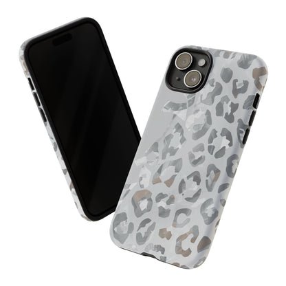 Silver Leopard Tough Phone Case