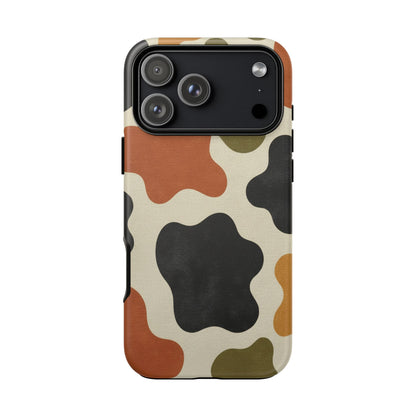 Retro Abstract Camouflage Phone Case — Earth Tone Tough Case