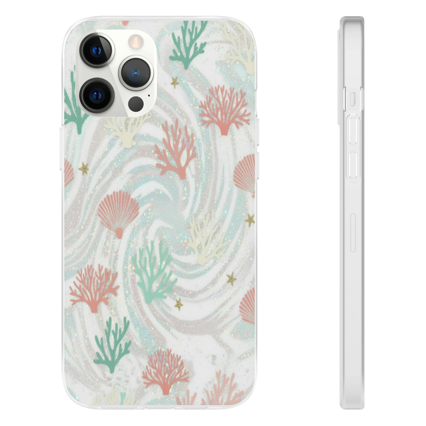 Pastel Seashell Phone Case — Coral Reef Wave iPhone Cover