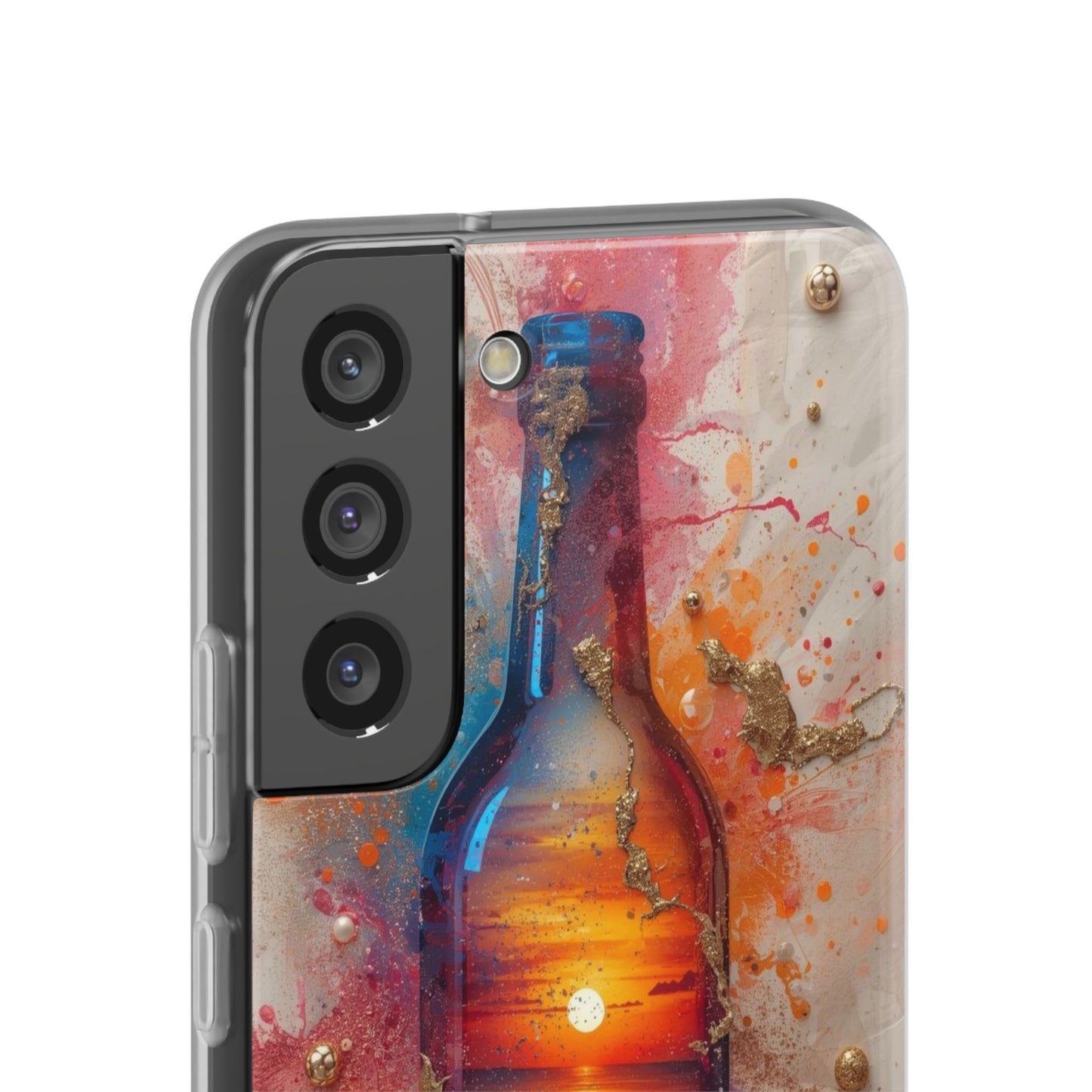 Copy of Floral Holographic Phone Case — Iridescent Leaves & Flowers Flexi Case