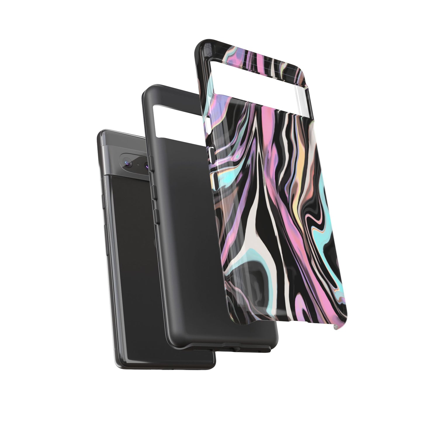 Abstract Marble Tough Phone Case — Pastel Swirl Protective Cover