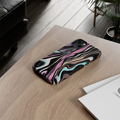 Abstract Marble Tough Phone Case — Pastel Swirl Protective Cover