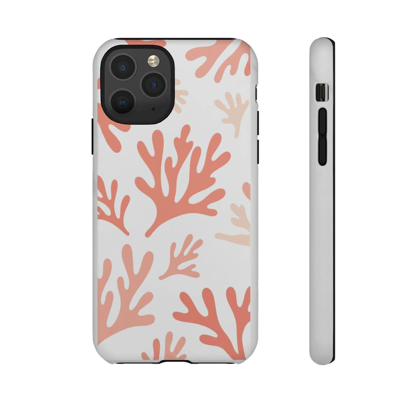 Coral Reef Pattern Tough Phone Case — Pink Beachy Protective Cover