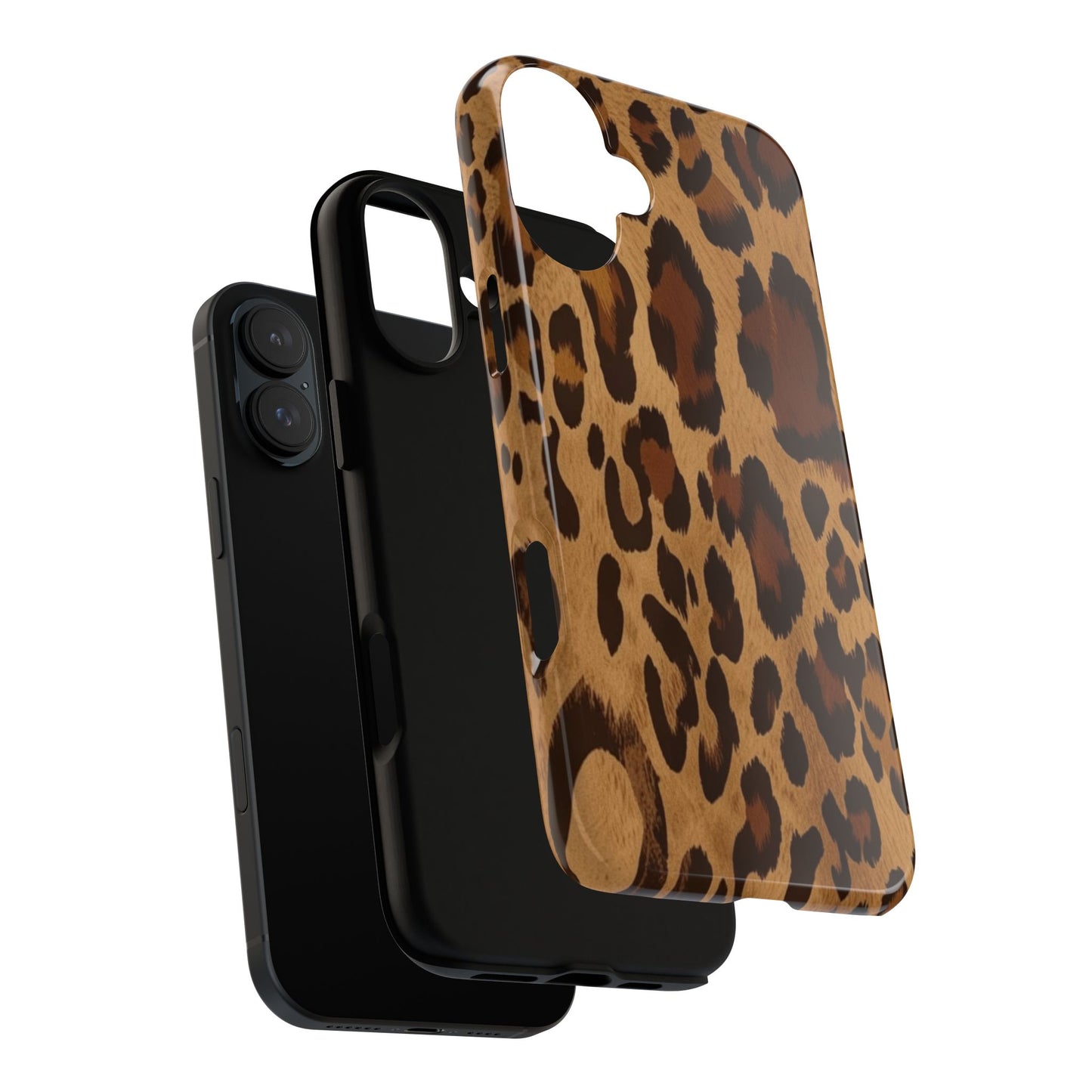 Leopard Print Tough Phone Case — Durable Animal Print Protective Cover