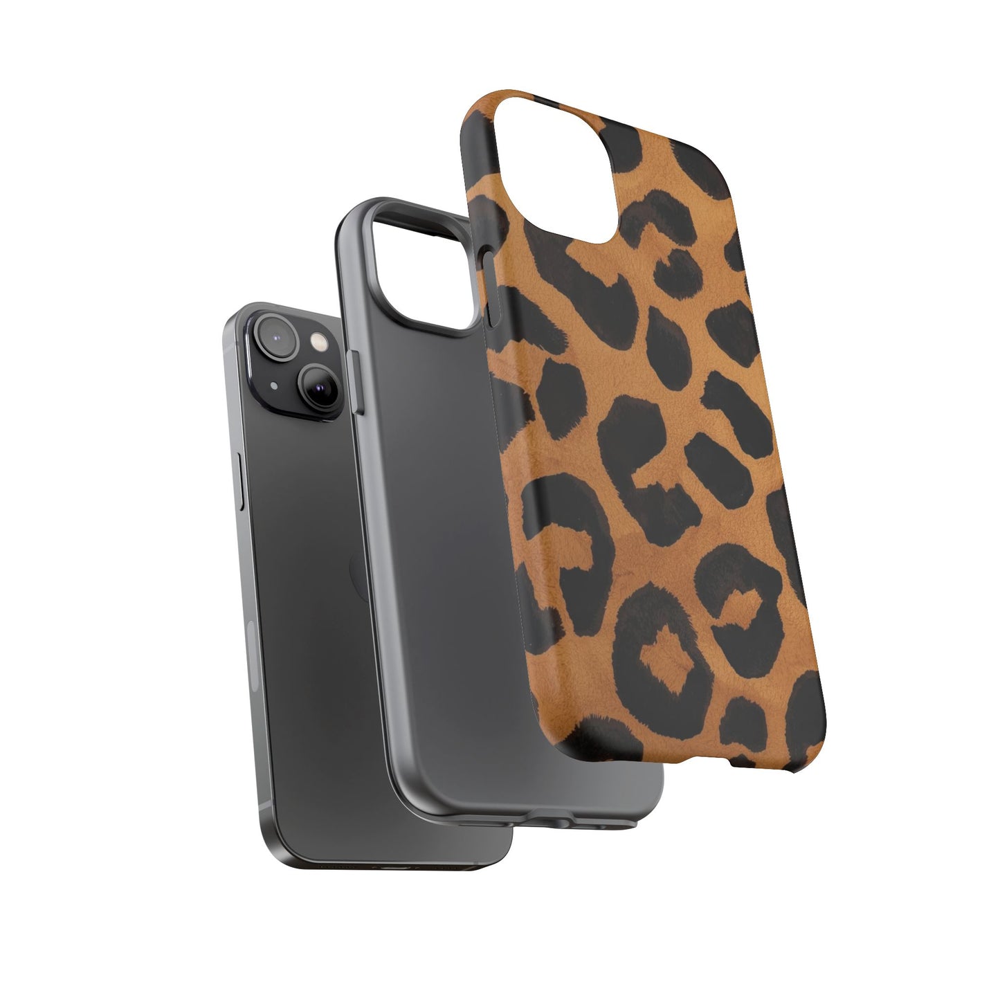 Leopard Print Tough Phone Case — Protective Animal Print iPhone Case