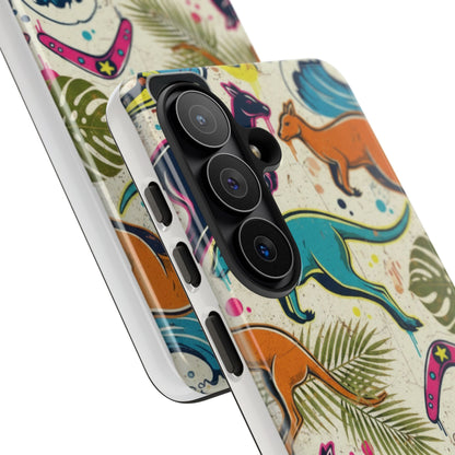 Tough Cases — Colorful Surfing Kangaroo Phone Case