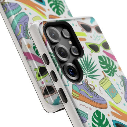 Tough Cases — Colorful Retro Sneakers & Sunglasses Phone Case
