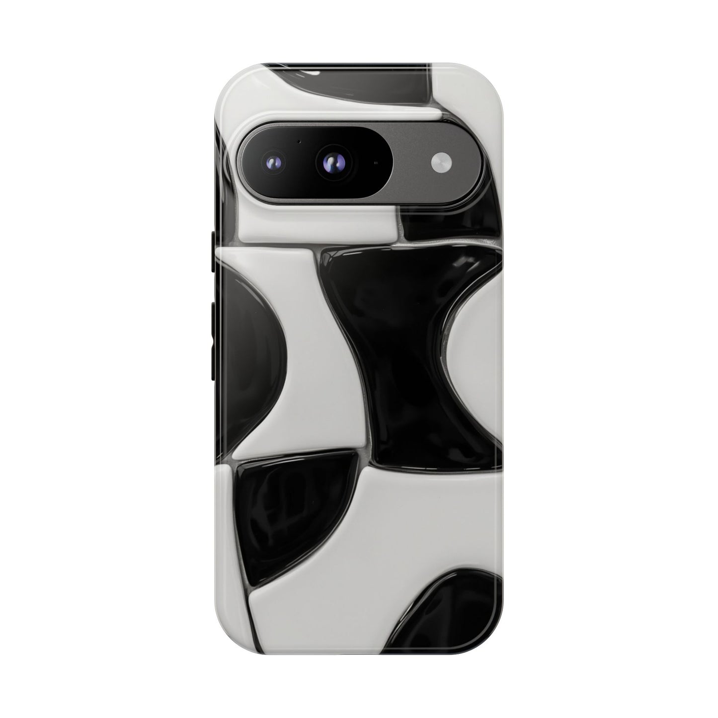 Black & White Abstract Pattern Tough Phone Case