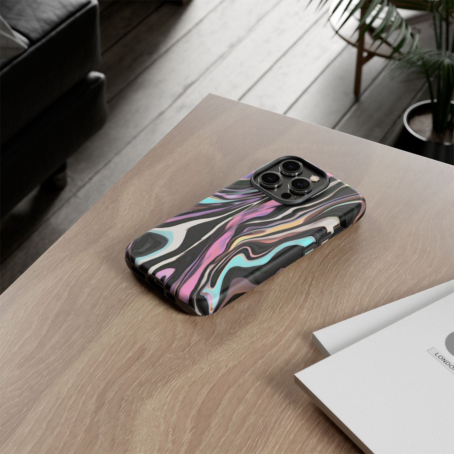 Abstract Marble Tough Phone Case — Pastel Swirl Protective Cover