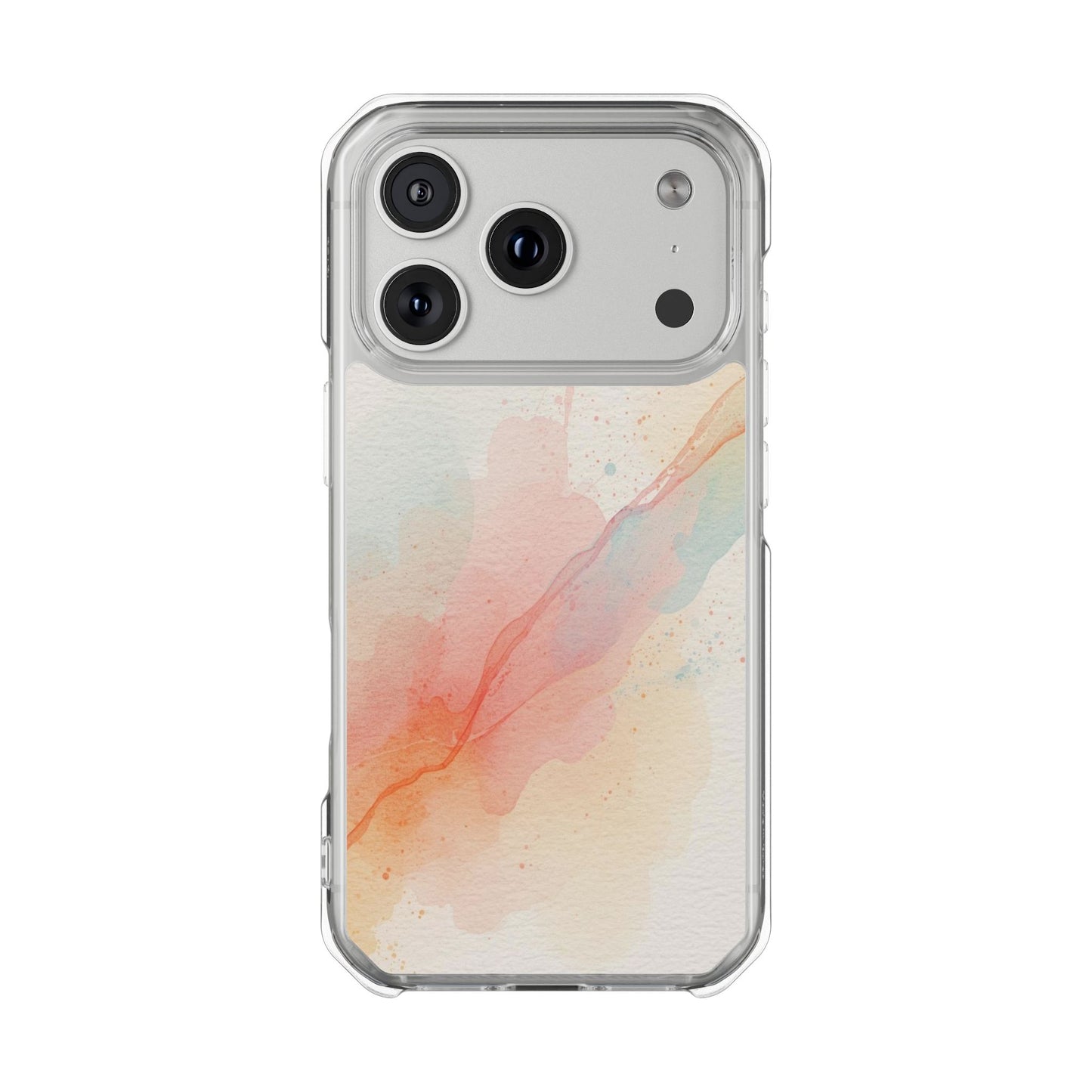 Clear Magnetic Impact Phone Case — Pastel Watercolor Splash