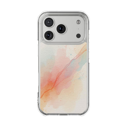 Clear Magnetic Impact Phone Case — Pastel Watercolor Splash