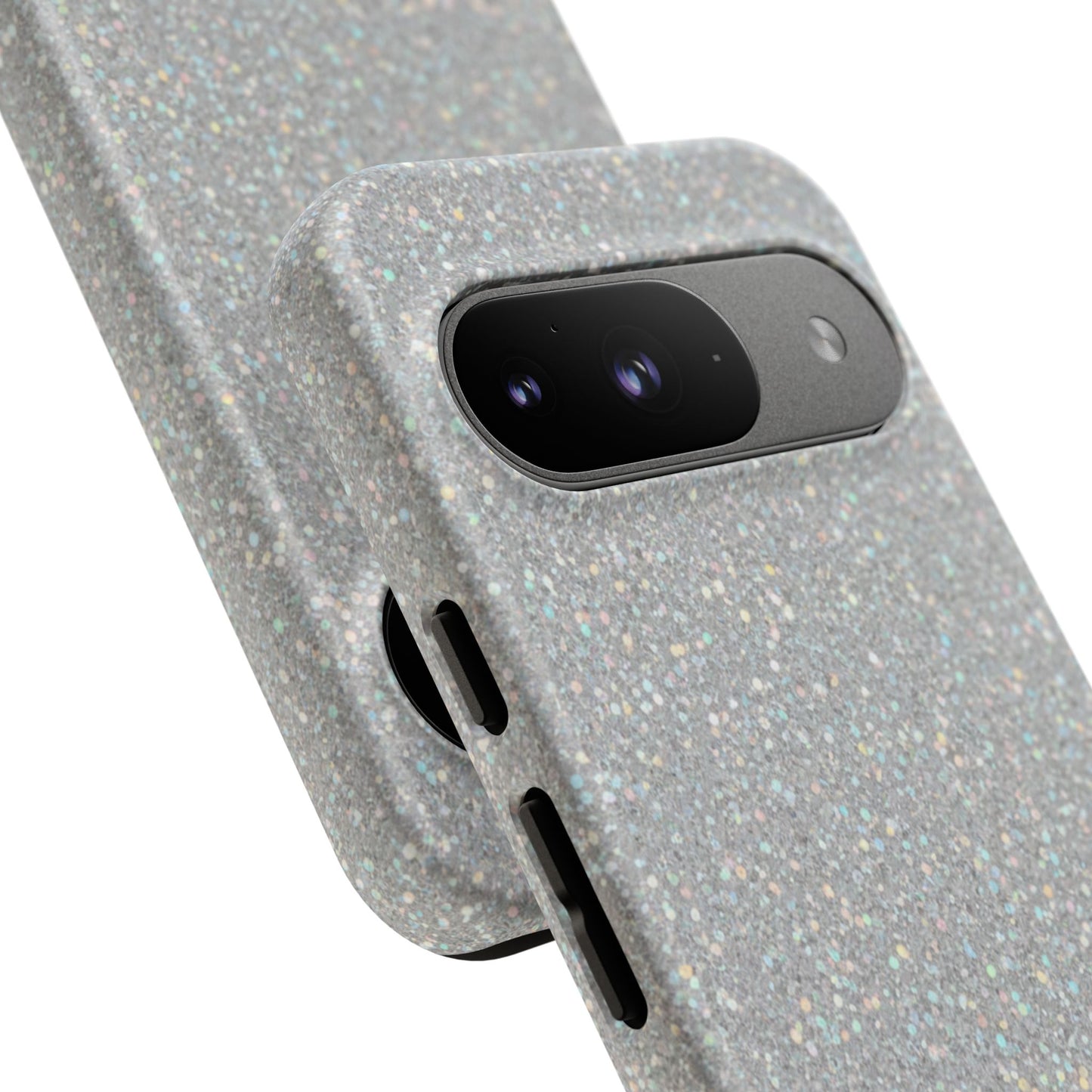 Glitter Silver Tough Phone Case — Sparkling Protective Phone Case