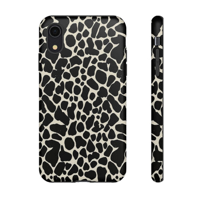 Black and White Cowhide Phone Case — Protective Tough Case