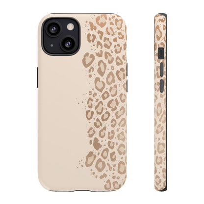 Phone Case – Beige Leopard Print Protective Cover