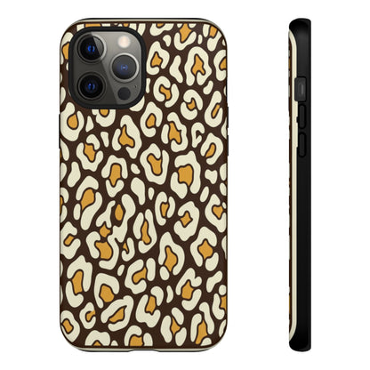 Leopard Print Tough Phone Case — Durable Protective iPhone Cover
