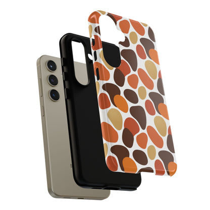 Phone Case — Retro Pebble Pattern in Warm Autumn Colors
