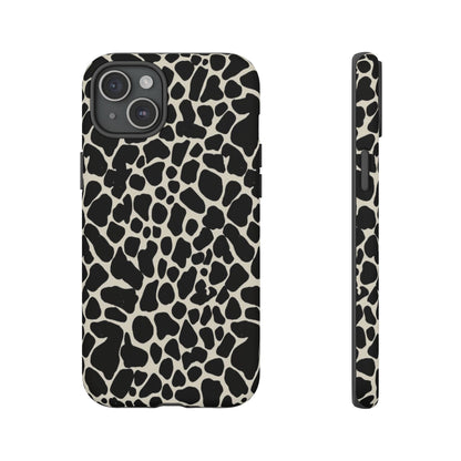 Black and White Cowhide Phone Case — Protective Tough Case