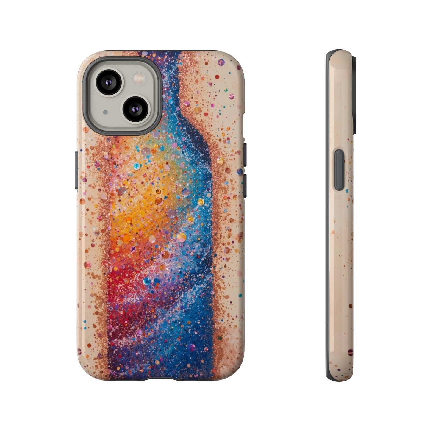 Galaxy Bottle Tough Phone Case — Colorful Nebula Splash iPhone Cover
