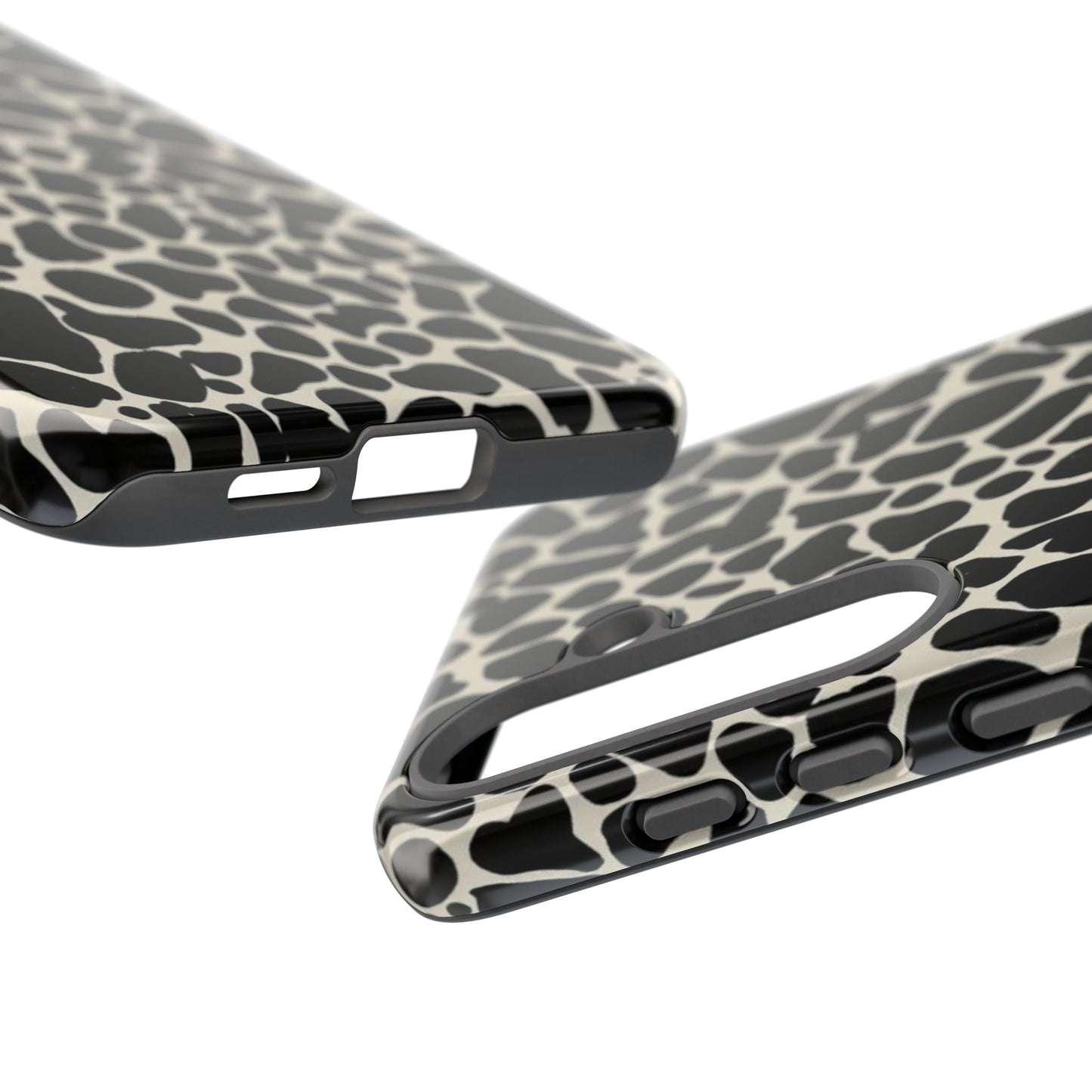 Black and White Cowhide Phone Case — Protective Tough Case