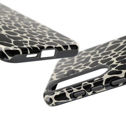 Black and White Cowhide Phone Case — Protective Tough Case