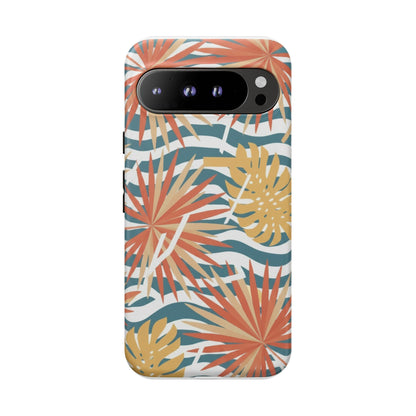 Tropical Palm Tough Phone Case – Retro Wave Floral Protective Cover