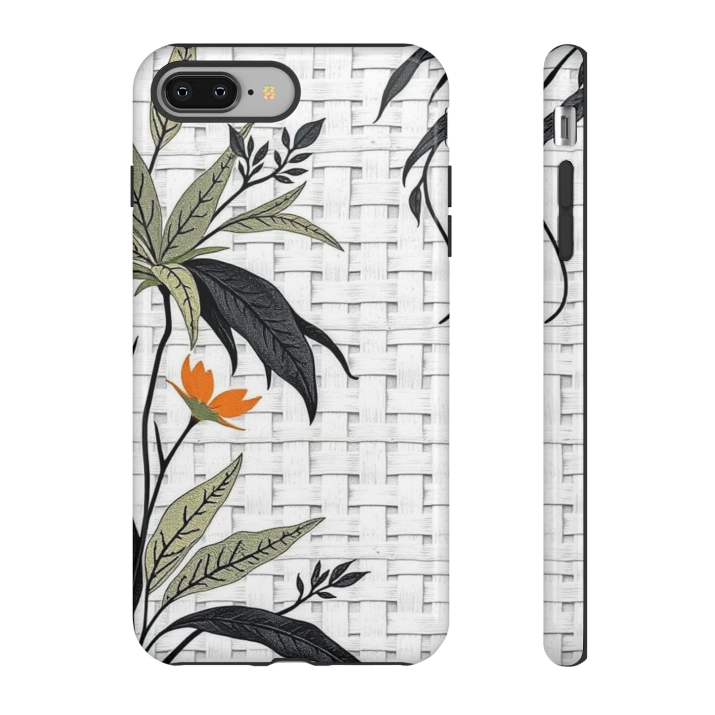Floral Woven Tough Phone Case — Protective Botanical iPhone Cover