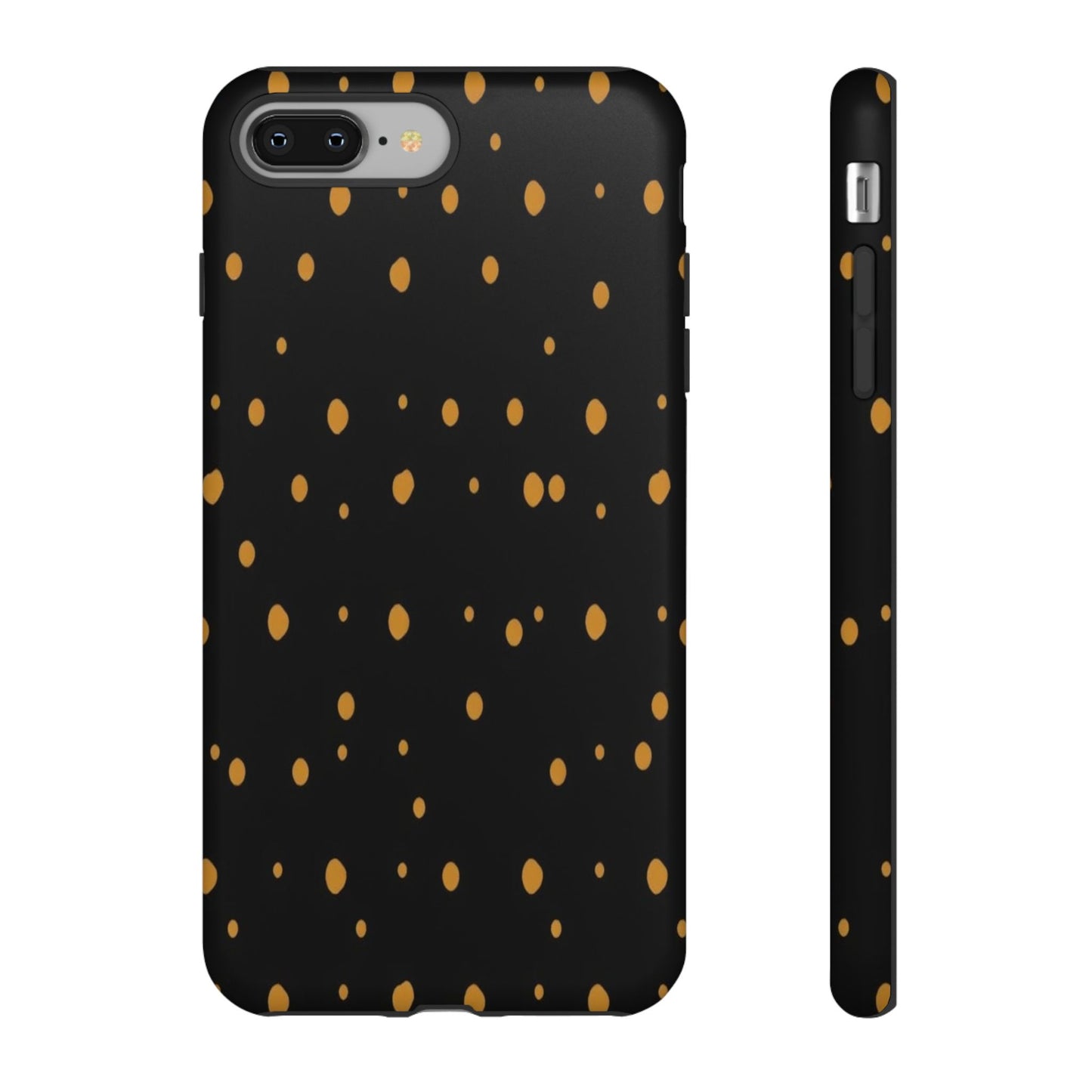 Black & Gold Dot Tough Phone Case — Protective Sparkle Pattern