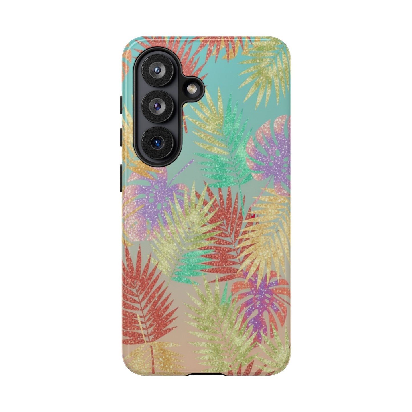 Tropical Palm Leaf Tough Phone Case – Colorful Pastel Botanical Protection
