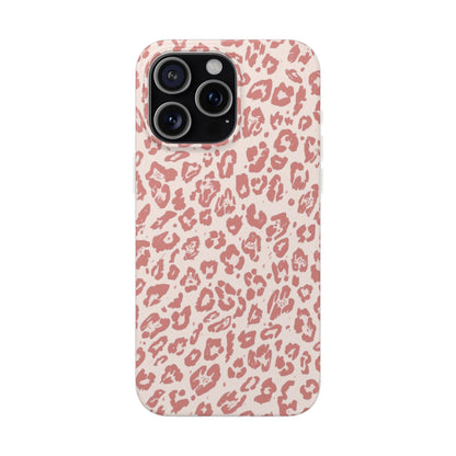 Pink Leopard Print Phone Case – Slim Flexible Protective Cover