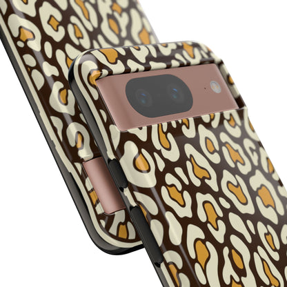 Leopard Print Tough Phone Case — Durable Protective iPhone Cover