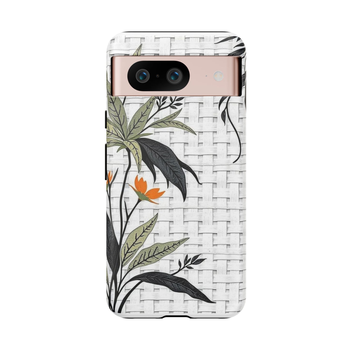 Floral Woven Tough Phone Case — Protective Botanical iPhone Cover