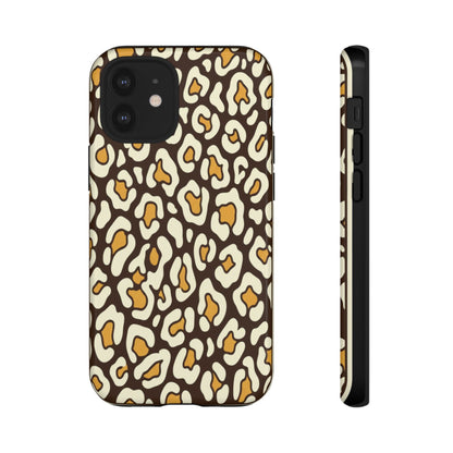 Leopard Print Tough Phone Case — Durable Protective iPhone Cover