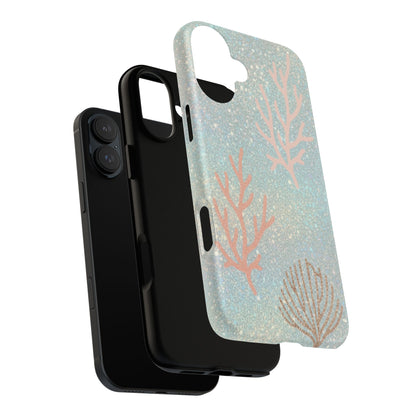 Seafoam Sparkle Phone Case – Coral & Seashell Tough Case