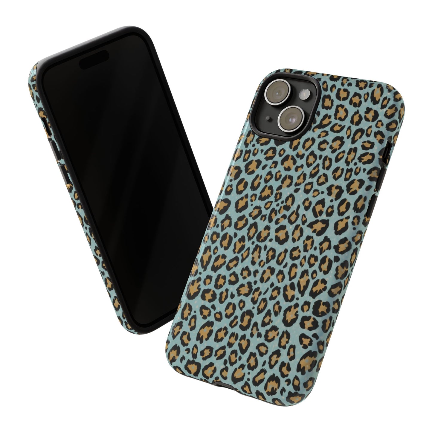Leopard Print Tough Phone Case - Blue Cheetah Protective Cover