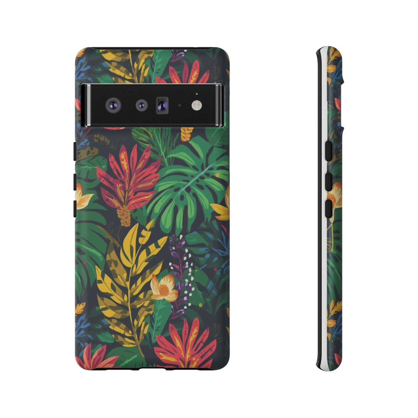 Tropical Floral Phone Case — Vibrant Jungle Leaf Protective Cover