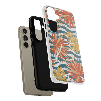 Tropical Palm Tough Phone Case – Retro Wave Floral Protective Cover