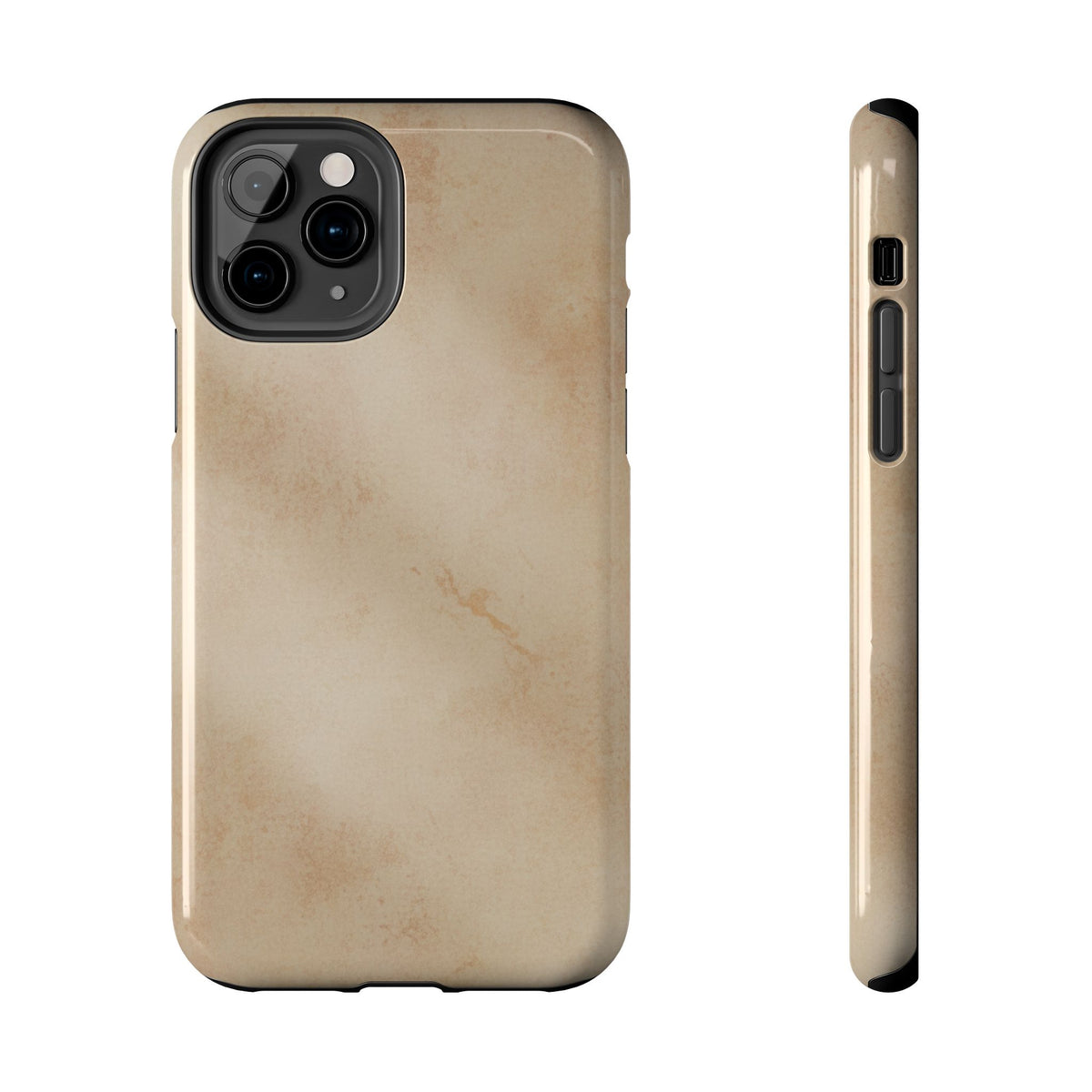 Tough Phone Case — Vintage Beige Marble Protective Phone Cover