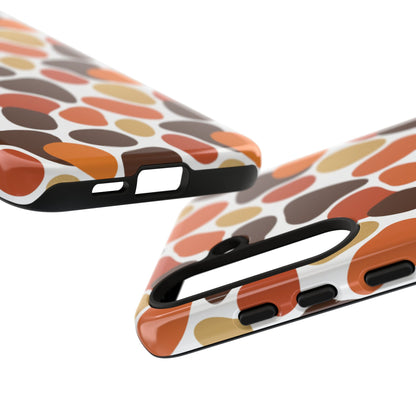 Phone Case — Retro Pebble Pattern in Warm Autumn Colors