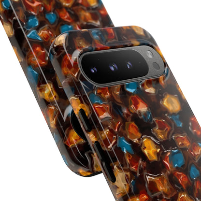Phone Case - Amber Tortoiseshell Mosaic Protective Cover
