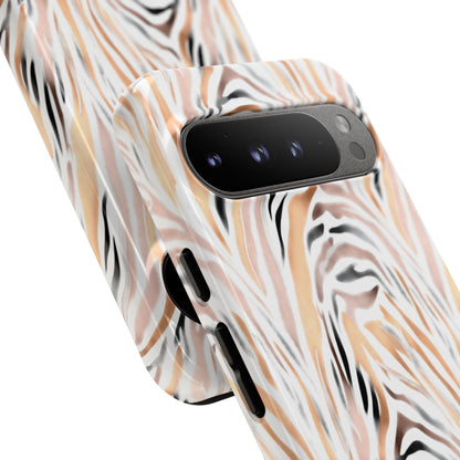 Tough Case — Neutral Watercolor Tiger Stripe Phone Case