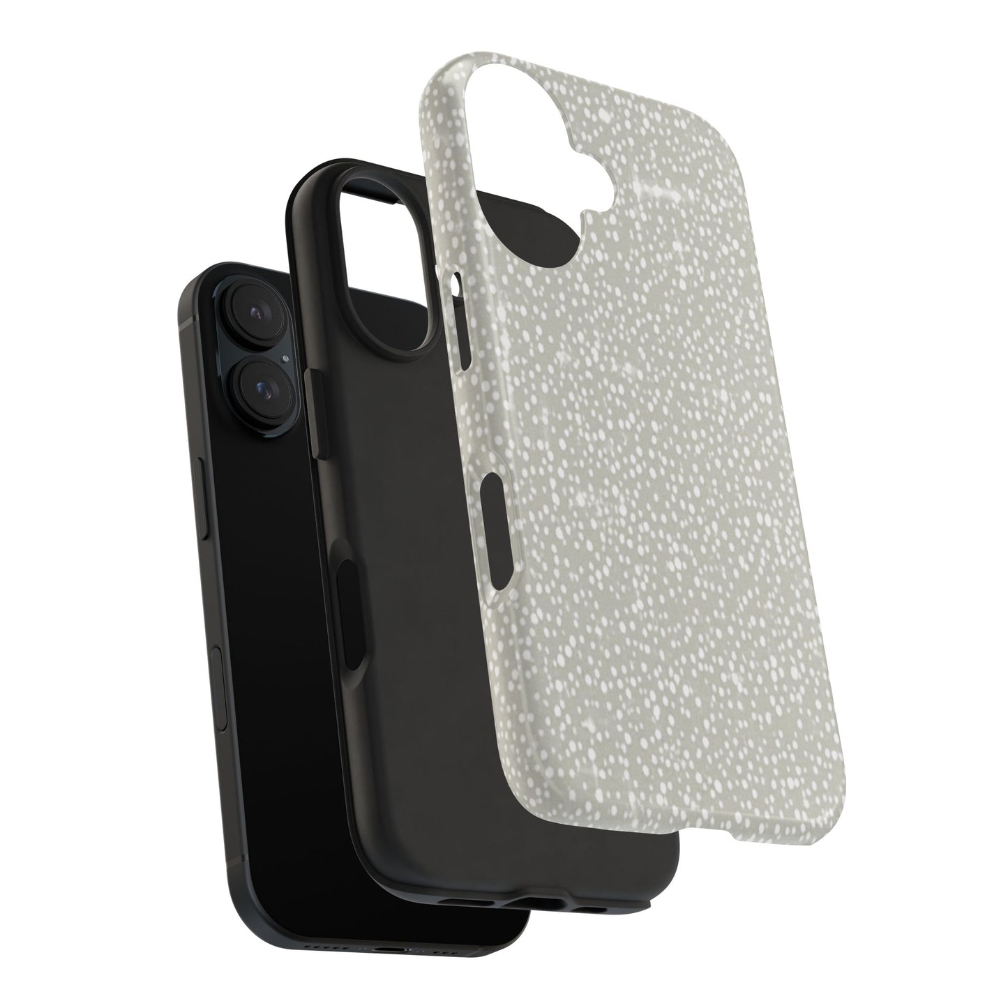 Speckled Gray Tough Phone Case — Protective Shockproof iPhone Cover