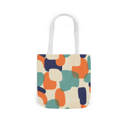 Abstract Color Block Canvas Tote — Modern Patterned Everyday Bag