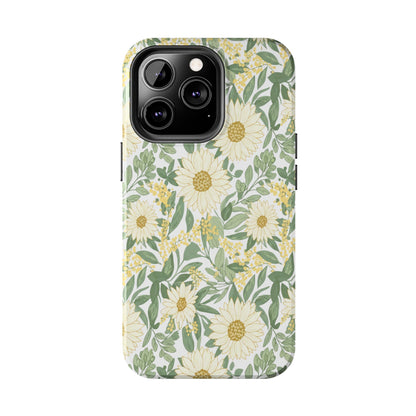 Daisy Meadow Tough Phone Case — Floral Protective Phone Cover