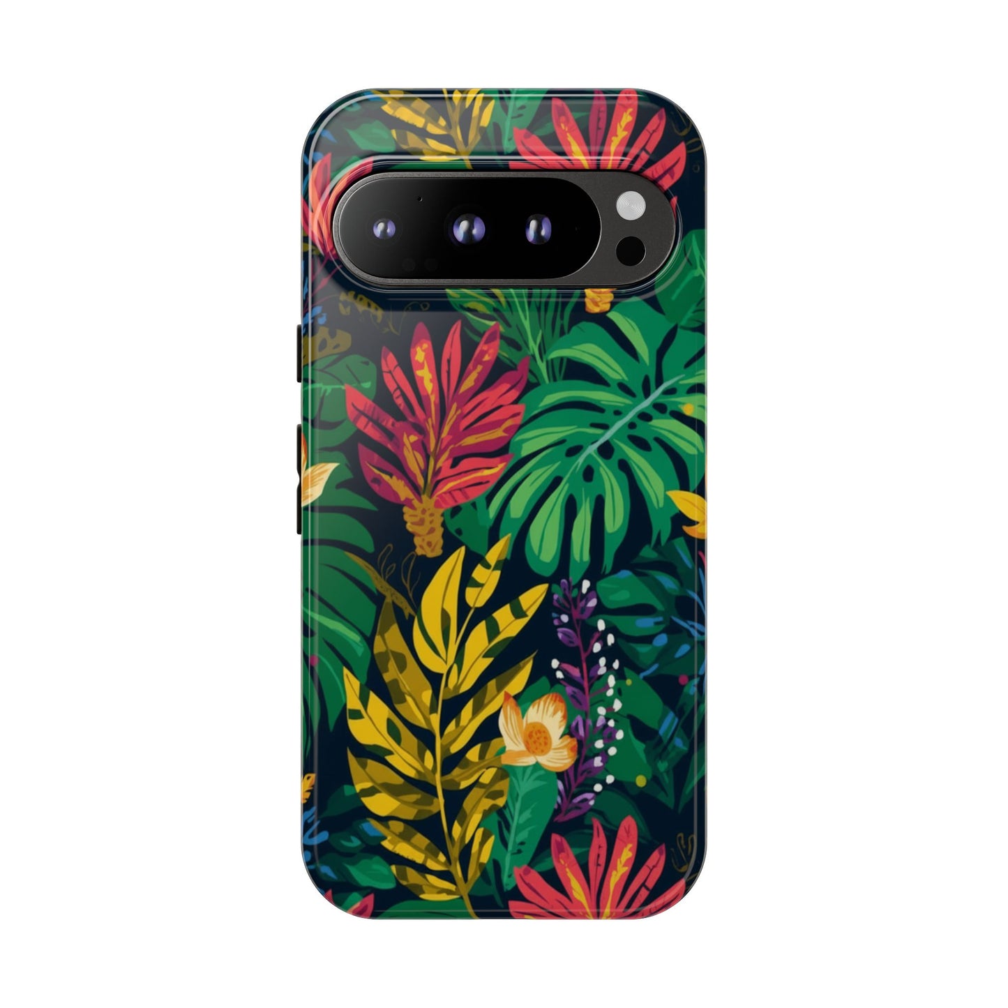Tropical Floral Phone Case — Vibrant Jungle Leaf Protective Cover