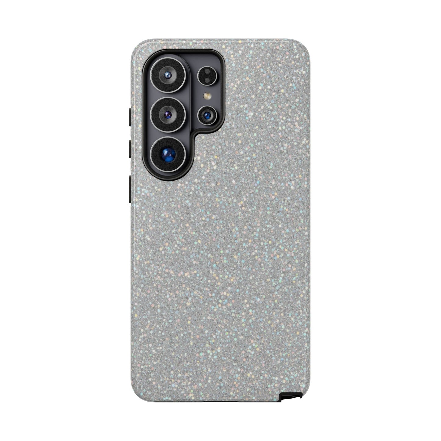 Glitter Silver Tough Phone Case — Sparkling Protective Phone Case