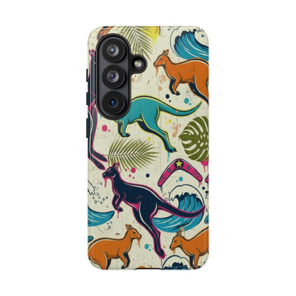Tough Cases — Colorful Surfing Kangaroo Phone Case