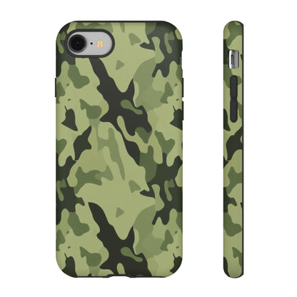 Camo Tough Phone Case — Military Green Protective iPhone Cover